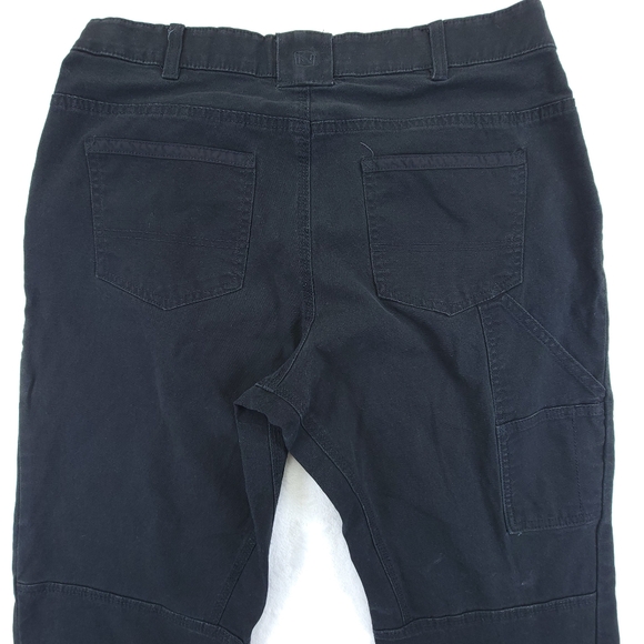 Noble Outfitters Pants Women's Black Cargo Jean Straight Leg Raw Hem Size 14 - Picture 3 of 12